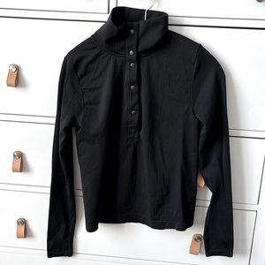 Worn once. Black Athleta Flurry Seamless Henley